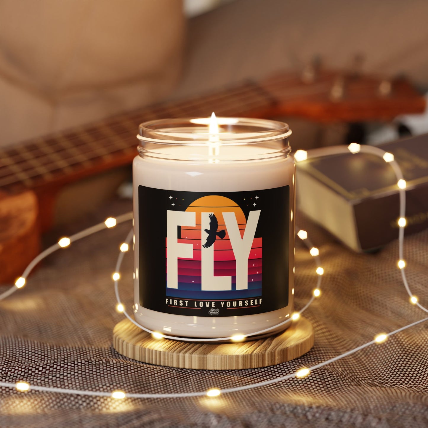 Scented Soy Candle - 'FLY' - First Love Yourself - Relaxing Home Fragrance