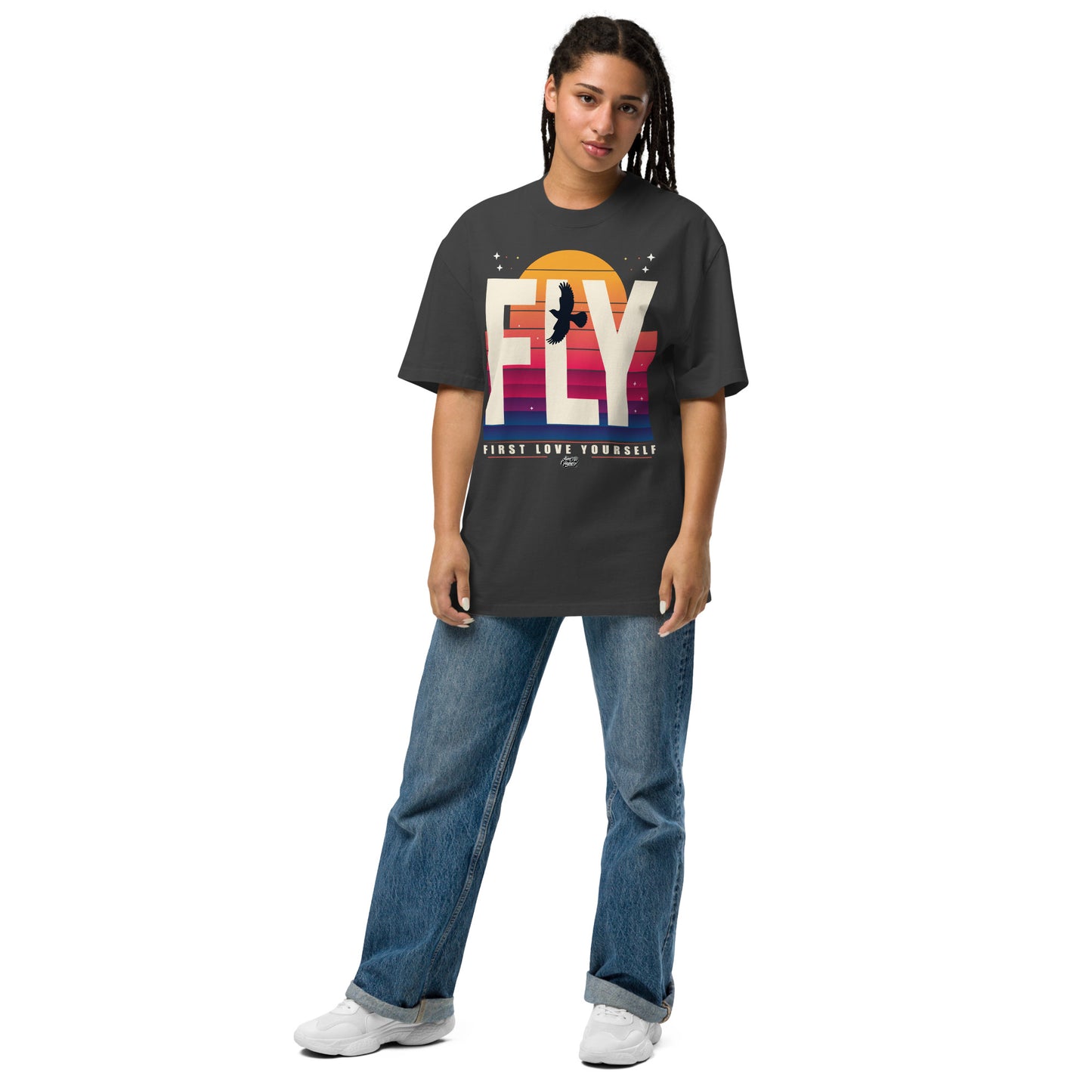 Aim Higher FLY Oversized Faded T-Shirt