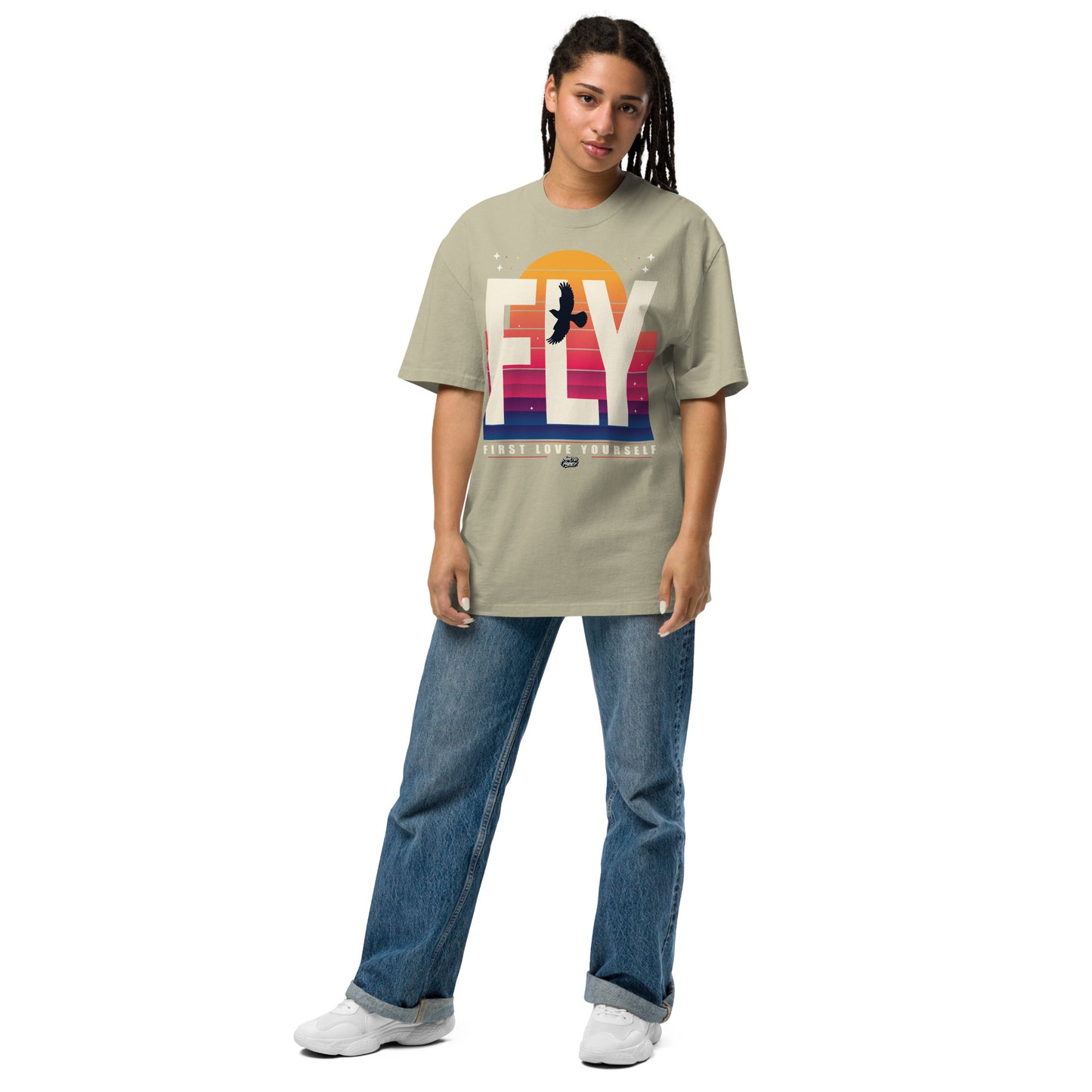 Aim Higher FLY Oversized Faded T-Shirt